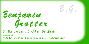 benjamin grotter business card