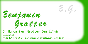 benjamin grotter business card